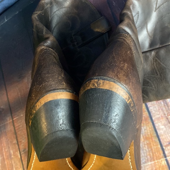 Durango Western Wear Leather Mid Calf Boots with Brass ToneToe accent detail - Picture 8 of 15